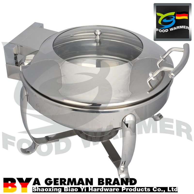Induction Restaurant Chafing Dishes Luxury Round Shaped Standard With Electric Heating
